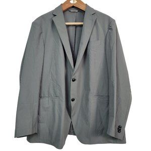 Sene Soho Flex Tech Sport Coat Unstructured Blazer Jacket Gray Custom Size 54